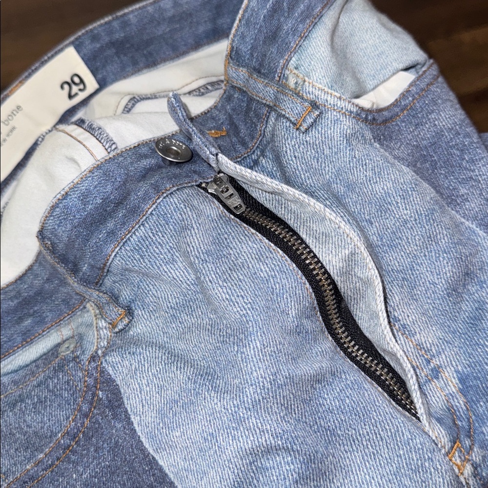 Rag & Bone Multi-Blue Patchwork Jeans - image 8